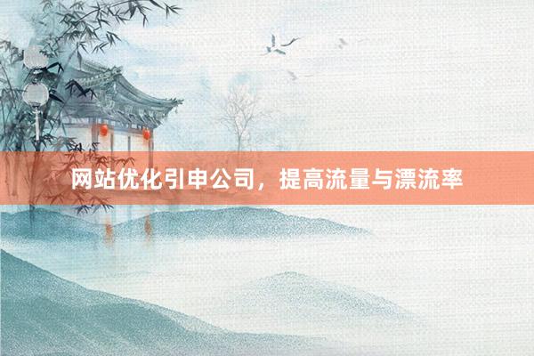 网站优化引申公司，提高流量与漂流率